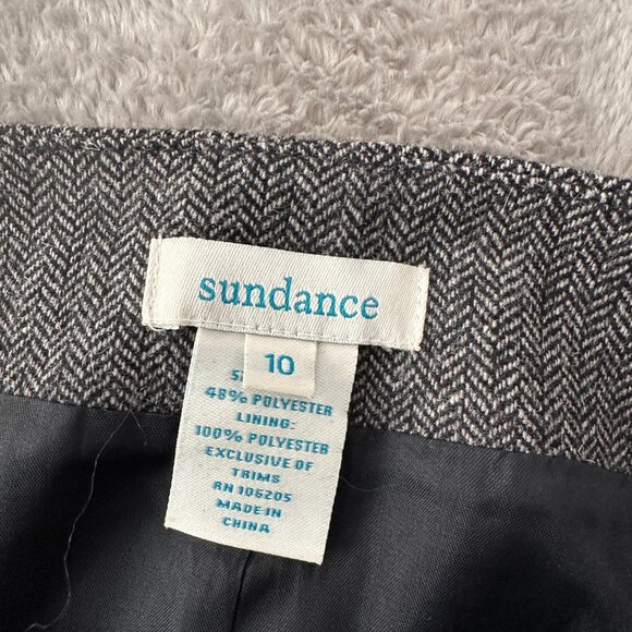 Sundance Wool Blend Fit and Flare Midi Dress Women's size 10 Herringbone - Picture 3 of 6